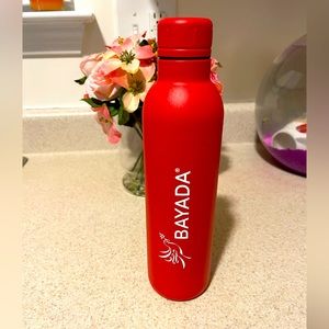RED BAYADA stainless steel water bottle- see pics and description for details